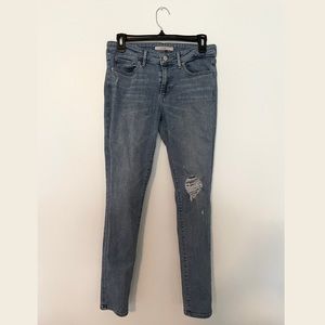 Levi’s 711 Skinny Distressed Jeans